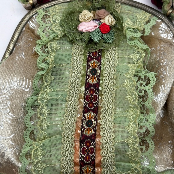 Vintage Malina Victorian Style Laced handbag Clutch BRIDGERTON Style - Picture 4 of 11